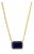 4.46 Ct Deep Blue Sapphire Necklace in 14k Yellow Gold For Sale
