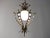 1950s Brass & Crystal Pendant Light With White Opal Globe Shade For Sale - Image 4 of 12
