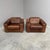 Vintage Brown Leather Lounge Chairs, 1970s, Set of 2 For Sale - Image 3 of 18