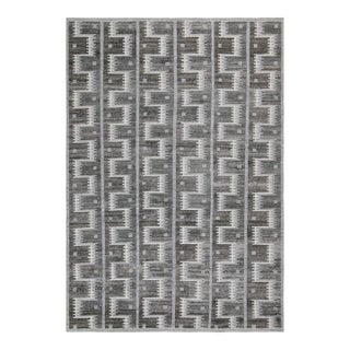 Rug & Kilim’s Scandinavian Outdoor Rug With Gray Geometric Patterns - 10'x14' For Sale