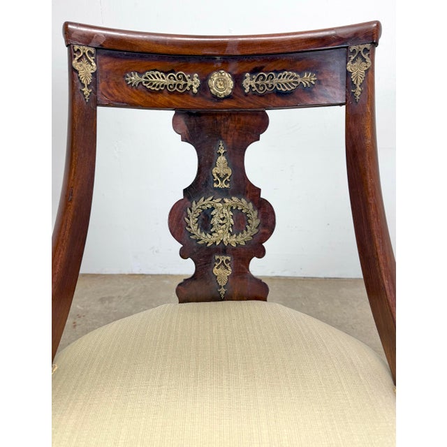 Antique French Empire / Directoire Mahogany Side / Dining Chairs Restored For Sale In New York - Image 6 of 12