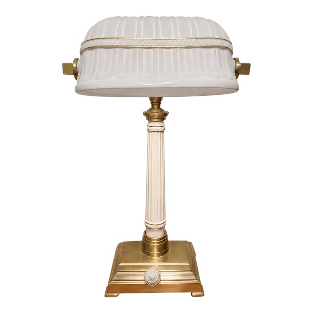 Vintage Lenox Bankers Piano Desk Lamp by Quoizel For Sale