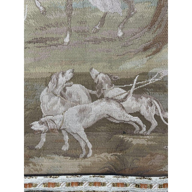 Textile 20th Century Louis XV Wall Tapestry Hunting Scene For Sale - Image 7 of 11