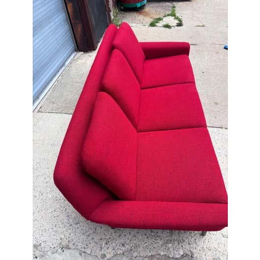 Dux Sofa, Upholstered, Mid-20th Century Design, Folke Ohlsson Newly Reuphostered For Sale - Image 11 of 11