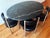 1980s Stunning Postmodern Italian Black Marble Dining Table W/ Extendable Leaf Pedestal Base For Sale - Image 4 of 17