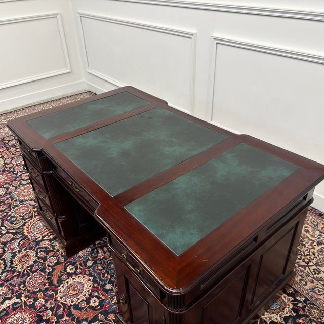 English Chesterfield Partner Desk For Sale - Image 17 of 18