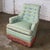 Fabulous vintage Traditional Art Deco club or lounge chair upholstered with pink & blue “beachy” fabric, pink & green...