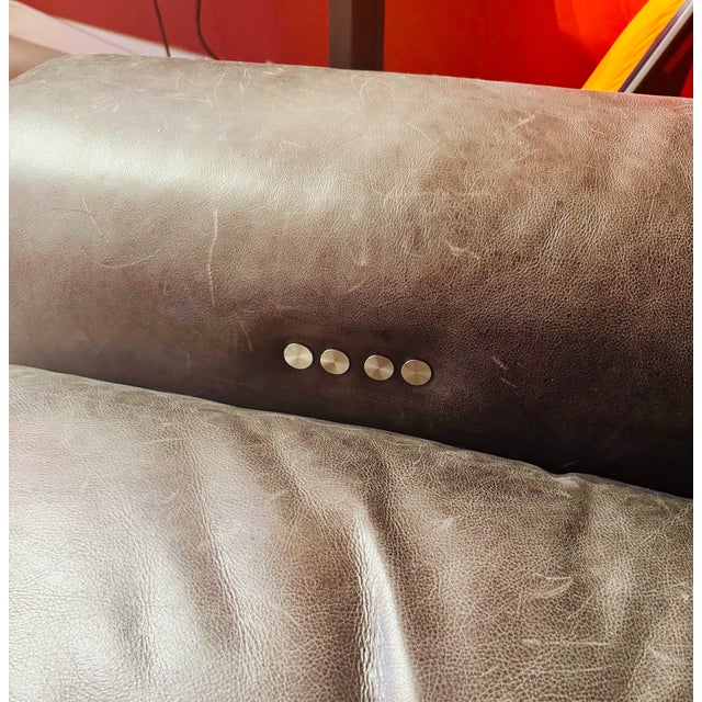 Timothy Oulton Timothy Oulton Power Reclining Leather Lounge Chair For Sale - Image 4 of 10