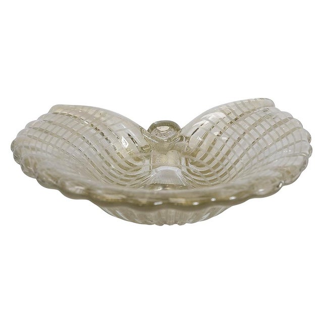 Mid-Century Modern Vintage Italian Handmade Murano Glass Shell Centerpiece or Vase For Sale - Image 3 of 7