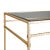 Contemporary Matthew Izzo Home Amos Two Tier Square Side Table With Hammered Metal/Gold Leaf and Glass Top Side Table For Sale - Image 3 of 5