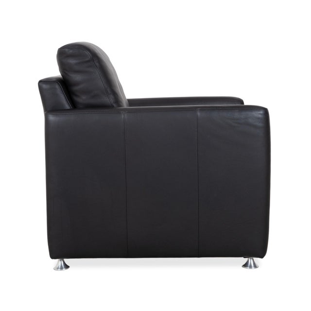 Black Leather Lounge Chair from Ewald Schillig For Sale - Image 10 of 14