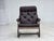 Scandinavian Lounge Chair in Brown Leather and Bentwood, 1970s For Sale - Image 6 of 18