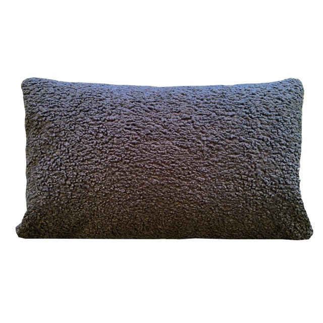 Transitional Textured Gray Poodle Lumbar Pillows - a Pair For Sale - Image 3 of 5