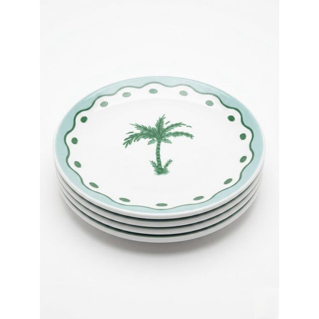 2000 - 2009 Vintage Fern & Co. For Anthropologie Palm Tree Appetizer Plate For Sale - Image 5 of 12