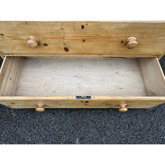 Tan Antique English Pine Chest For Sale - Image 8 of 15