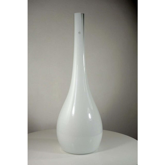 Italian Murano Glass Big White Vase by V. Nason & C., 1990s For Sale - Image 9 of 10