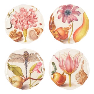 Botaniste Flower Side Plates, Set of 4 For Sale