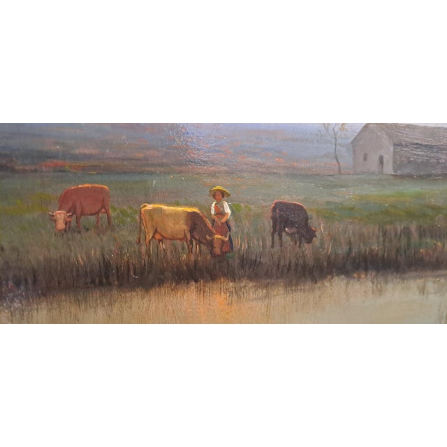Artist: G. Bazzani (20th century) Subject: Lombard Countryside Technique: Oil on panel. Signature: Signed "G. BAZZANI"...