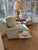A Pair of Howard & Sons Green and White Lounge Chairs With Custom Tan Slipcovers For Sale - Image 13 of 18