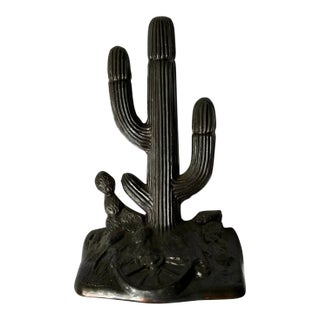 1940s Western Cactus Bookend by Dodge Inc For Sale
