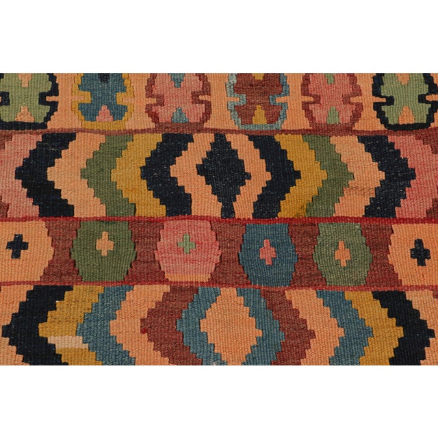 Turkish Vintage Kilim With Polychromatic Geometric Patterns, From Rug & Kilim For Sale - Image 3 of 7