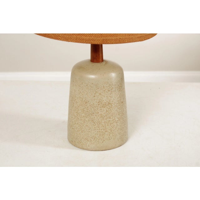Burnt Orange Jane and Gordon Martz Mid Century Modern Glazed Stoneware Table Lamp For Sale - Image 8 of 12