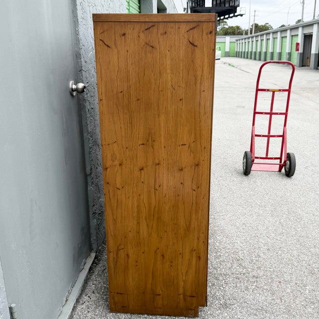 Vintage Huntley Campaign Highboy Dresser by Thomasville For Sale In West Palm - Image 6 of 12