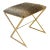 Matthew Izzo Home - X Side Stool in Cheetah Velvet Upholstery and Gold Leaf Base For Sale
