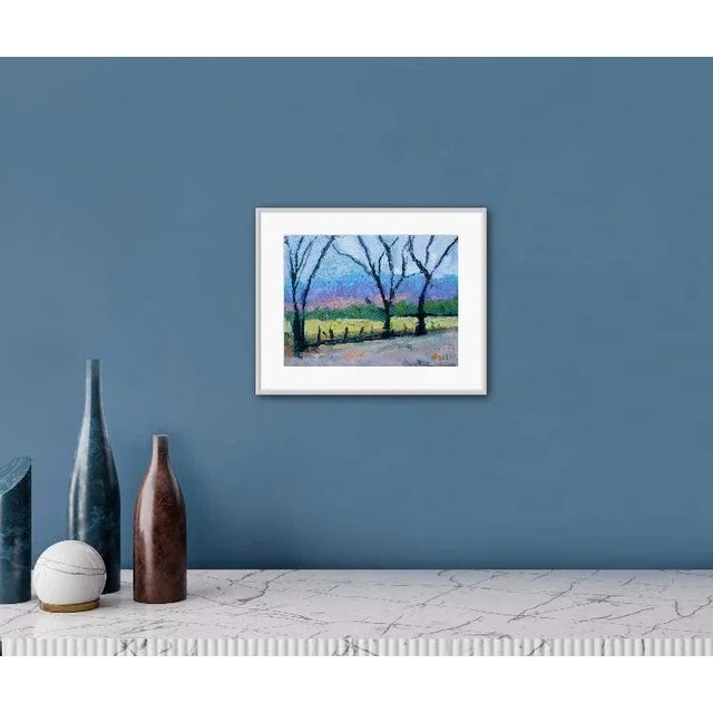 Wood "Country Lane, Reno, NV" Contemporary Landscape Oil Painting For Sale - Image 7 of 12