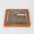 Fontana Arte 1970s. Ashtray in leather, brass and faceted glass. This piece is attributed to the mentioned designer/maker....
