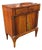 American Classical Figured Flame Mahogany Two-Drawer Cabinet With Brass-Mounted Columns, Circa 1840 For Sale