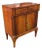 Antique Circa 1840 American Classical Figured Flame Mahogany Two-Drawer Cabinet With Brass-Mounted Columns For Sale