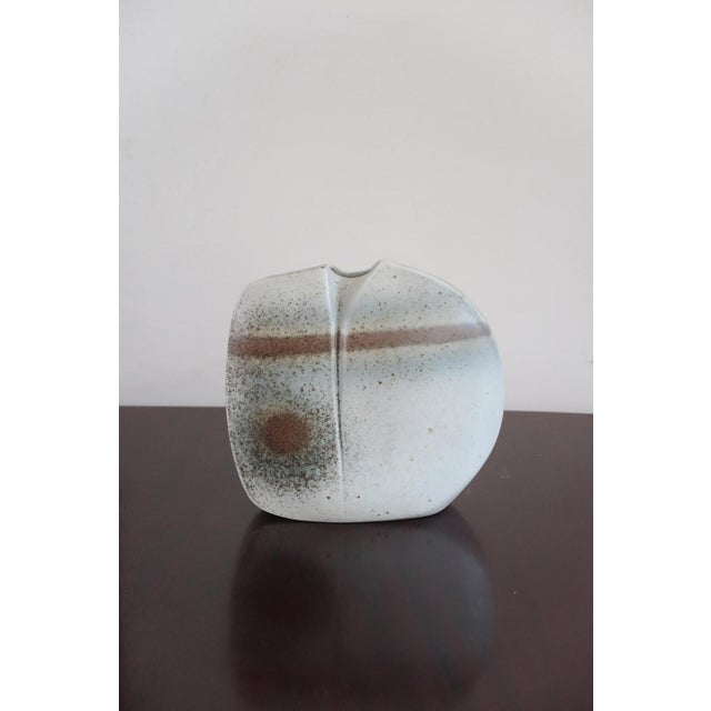 Modernist Pebble Vase with Abstract Decor in Porcelain from Virebent, France, 1970s For Sale - Image 12 of 12