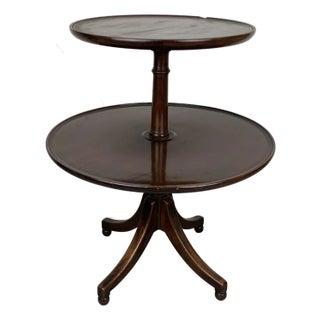 Vintage Mahogany Two Tier Side Table For Sale
