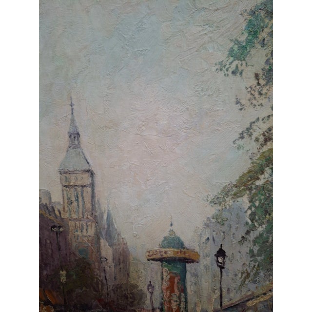 Marcel Brisson "French Flower Vendor" Original Oil Painting C.1950 For Sale - Image 9 of 12