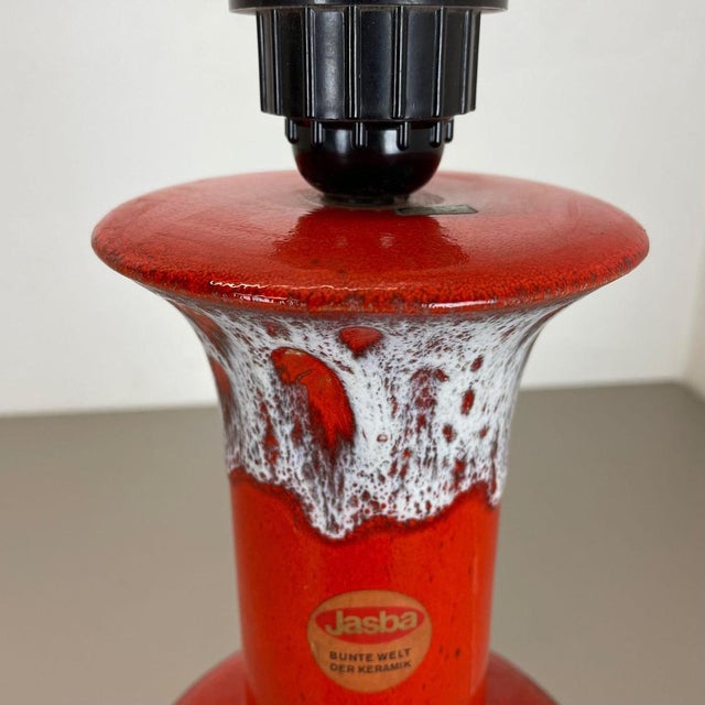 Fat Lava Pottery Table Lamp from Jasba Ceramics, Germany, 1970s For Sale - Image 10 of 18