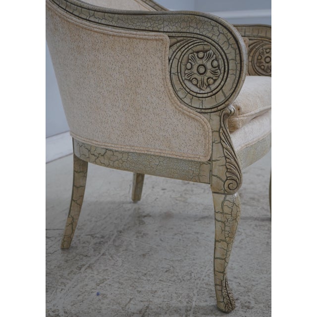 Sherrill Pair of Neoclassical Barrel Back Tub Armchairs For Sale - Image 11 of 18