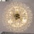 Metal Italian Petal Suspension Lamp in Murano Glass For Sale - Image 7 of 14