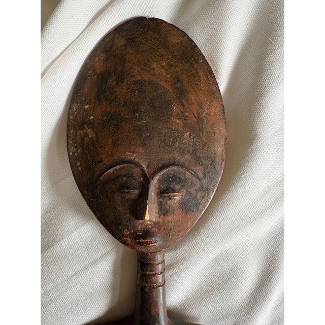 Vintage African Akan-Style Carved Wood Fertility Figure For Sale - Image 9 of 12