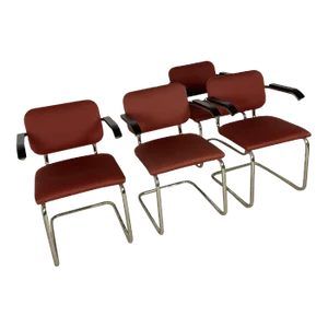 Vintage Modern Knoll 'Cesca' Chairs by Marcel Breuer - Set of 3