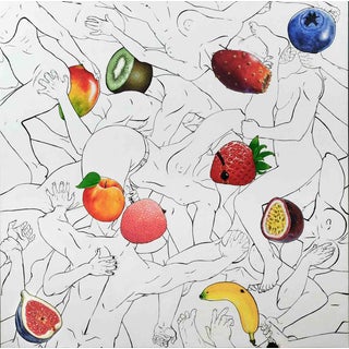 EMPHI, Fruit Salad, 2020, Acrylic on Canvas For Sale