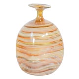 Scandinavian Polychrome Blown Glass Vase For Sale