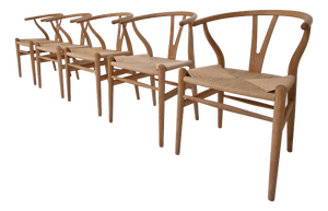 CH24 Wishbone Chairs by Carl Hansen & Son, Denmark, Set of 5