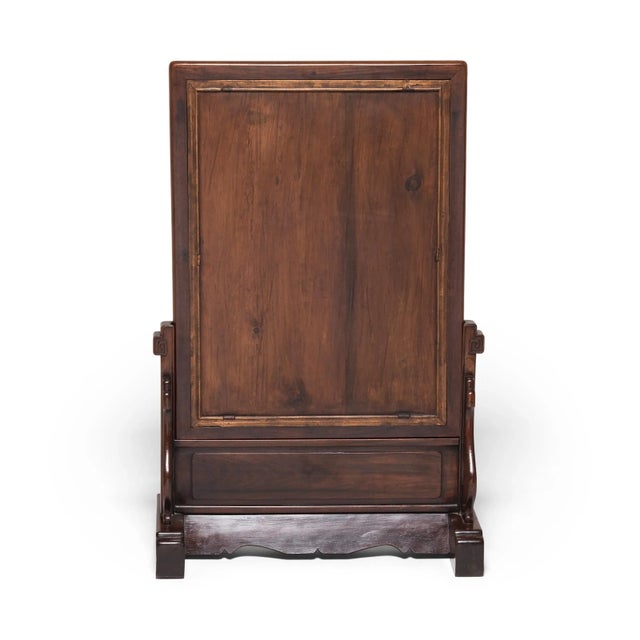 Asian Chinese Table Screen Mirror, c. 1850 For Sale - Image 3 of 4