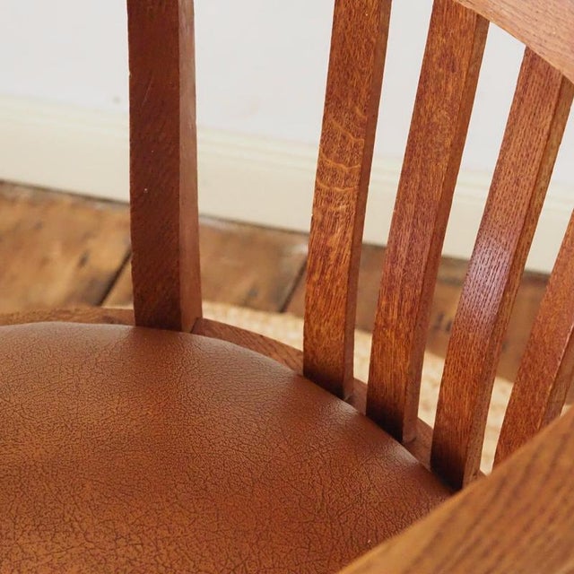 1920s Art Deco Oak Armchair, 1925 For Sale - Image 5 of 15