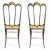 Italian Mid 20th Century Pair of Chiavari Italian Brass Chairs For Sale - Image 3 of 5