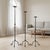 Rustic Hand Forged Iron Candelabra Set of 3 (93-113cm) Antique Copper Finish Hammered Stem with Decorative Knop For Sale - Image 3 of 10