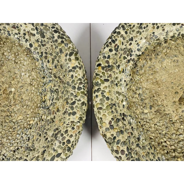 Vintage Pebble Stone & Concrete Planters, a Pair For Sale In Los Angeles - Image 6 of 13