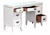 Mid-Century Pinted Mahogany Desk or Vanity With Glass Top, Usa, 1940s For Sale - Image 4 of 6