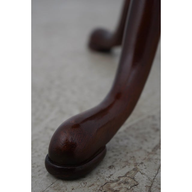 1970s Kindel Mahogany Brass Gallery Pedestal Stand or Table For Sale - Image 5 of 10